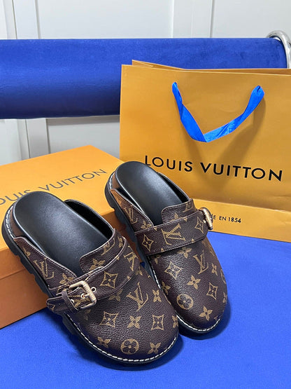 MJLS5 Leather slippers Women shoes 35-42 With box