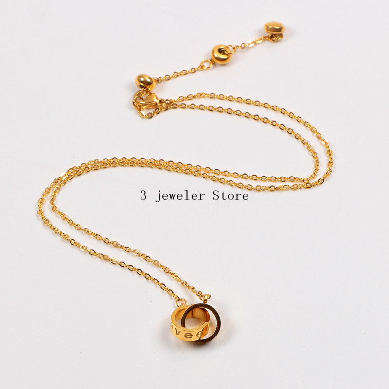 CAN26 Necklace 316L steel plating gold necklaces Jewelry