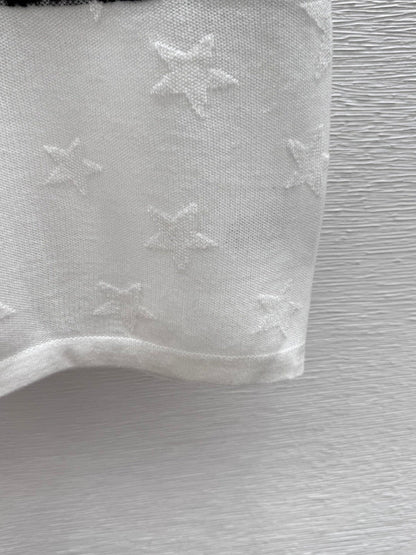 DIC114 Women's star letter lapel knitted vest clothing