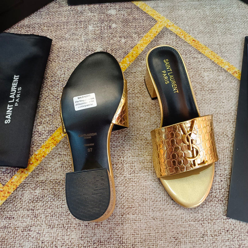 MJYS3 Leather 6.0CM Slippers Size 35-42 Shoes with Box