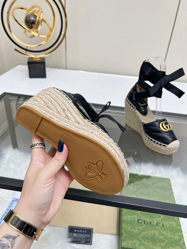 OGS38 Leather Women Heel shoes 35-42 With box