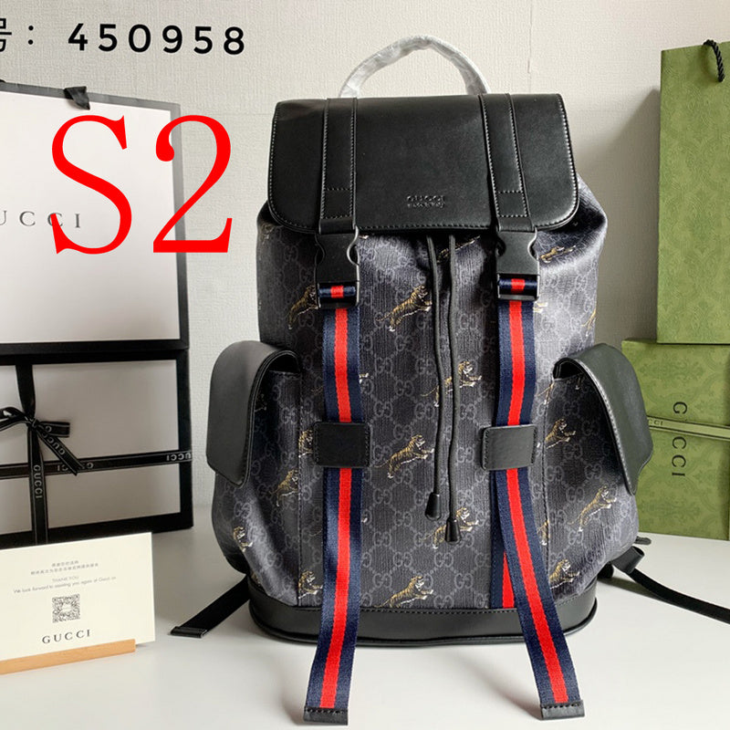 LGP22 Men  Bag 34-42-16CM Leather knapsack bags