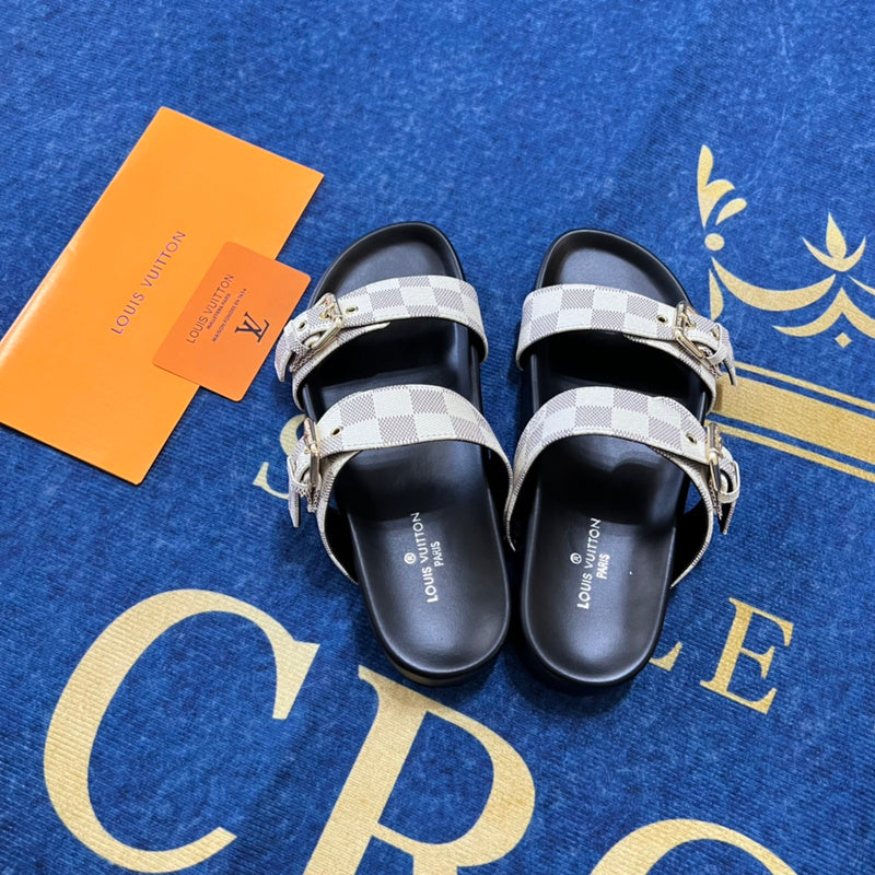 MJLS08 Women slipper Leather Shoes 35-42 with box