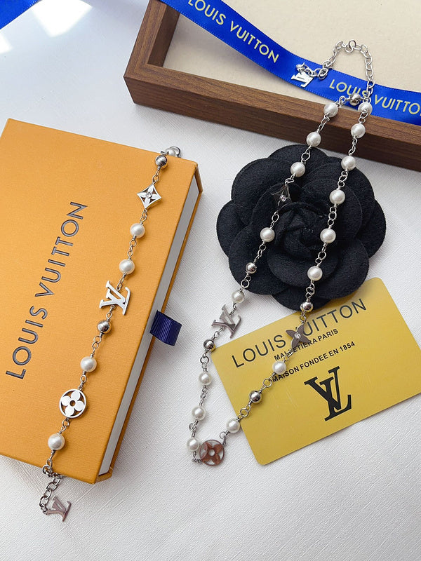 X675   Men's Titanium Steel Necklace Bracelet Set Jewelry