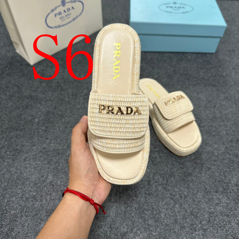 MJPS14 Leather Women Slippers 35-42 shoes With box