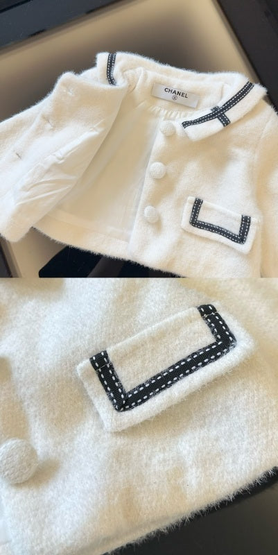 TCHC17  New style girls' spring and autumn thin woolen skirt+outerwear Clothing