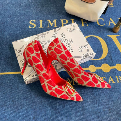 MJVS6 Leather Women 4/6/8CM Heel shoes 35-41 With box