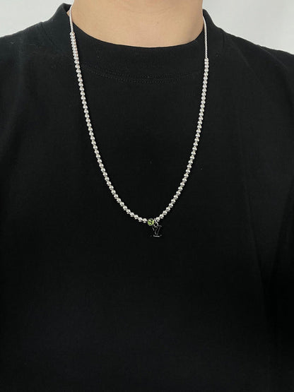 X661  Men's titanium steel bracelet necklace set jewelry