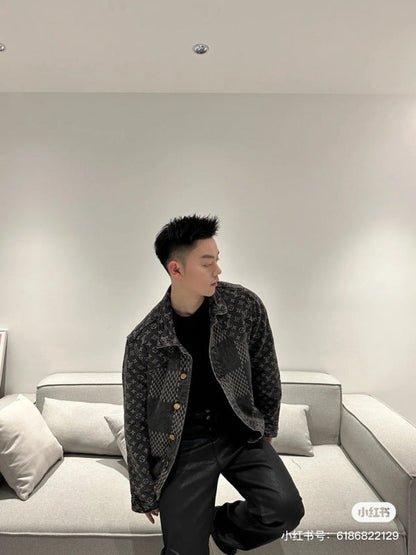 LVC021  New high-quality spring and autumn men'sand women’s  jacket denim jacket clothes