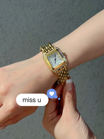 CW81 Women's Double-row Diamond Watch 27*37mm