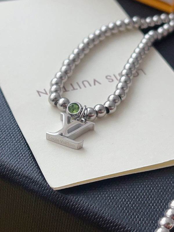 X661  Men's titanium steel bracelet necklace set jewelry