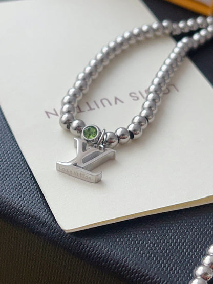 X661  Men's titanium steel bracelet necklace set jewelry