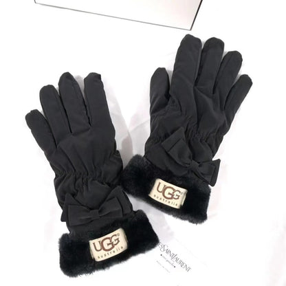 PUGG1  Women's new warm bow gloves