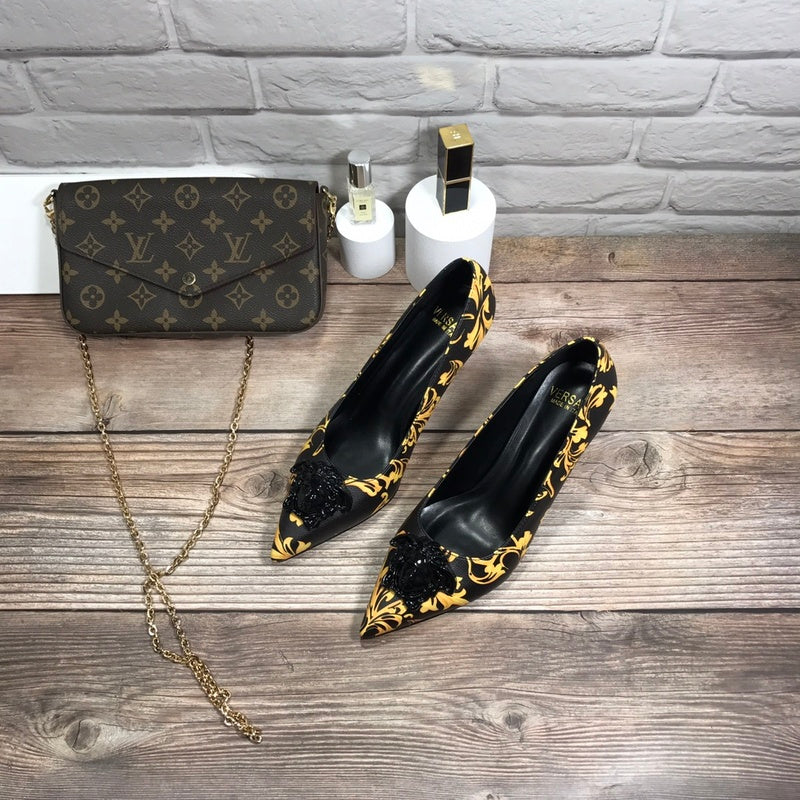 MVS7 Leather shoes women 7.0CM heel with all packaging