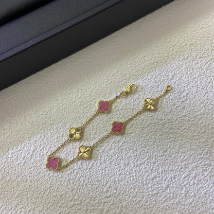 AVSB6  New Laser Rose Pink mini six-flower bracelet jewelry