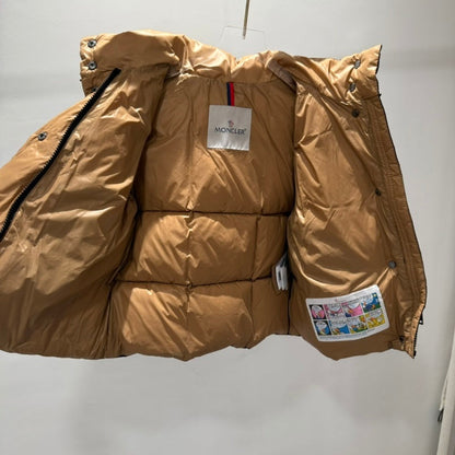 043027   Children's checkered short color blocked short down jacket, thickened children's  kids  clothing