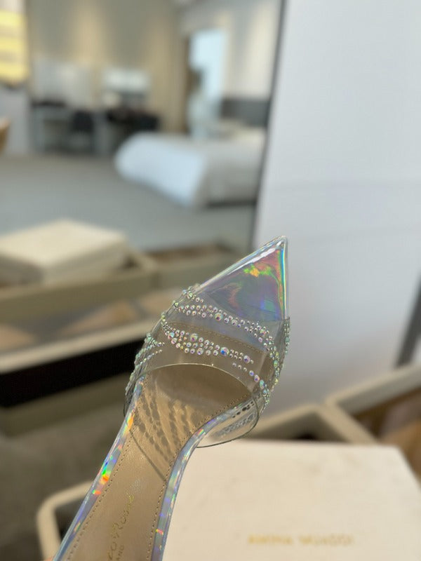 MBGS2 Leather 8.5CM 10.5CM Slippers Size 35-41 Shoes with Box