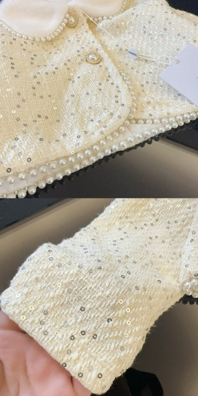 TCHC16   New style girls' spring and autumn thin woolen skirt+outerwear Clothing