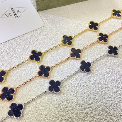 VAB50  Women's colorful gold and stone five flower bracelet jewelry