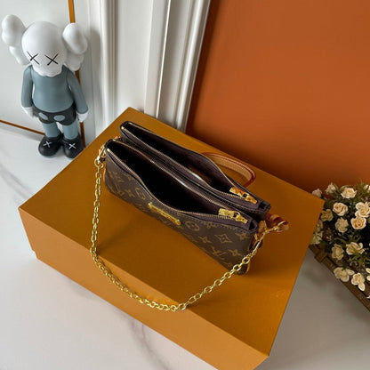 LLP08 Leather bag 24.5-13.5-6.5CM Denim Bags