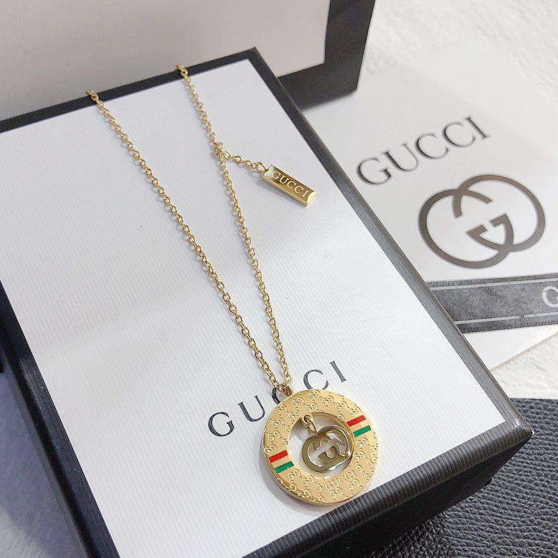 X334  Women's titanium steel necklace earrings set jewelry