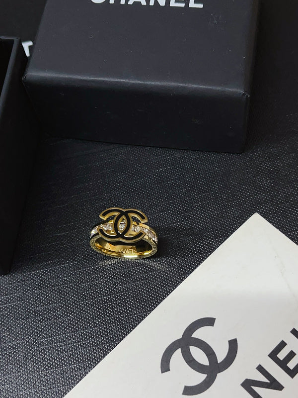 J135   Titanium steel square diamond ring jewelry