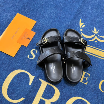 MJLS08 Women slipper Leather Shoes 35-42 with box