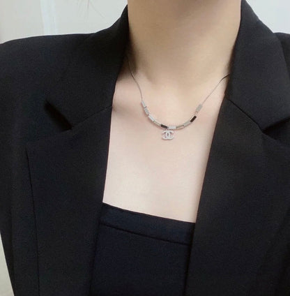 X411   Women's small square necklace jewelry