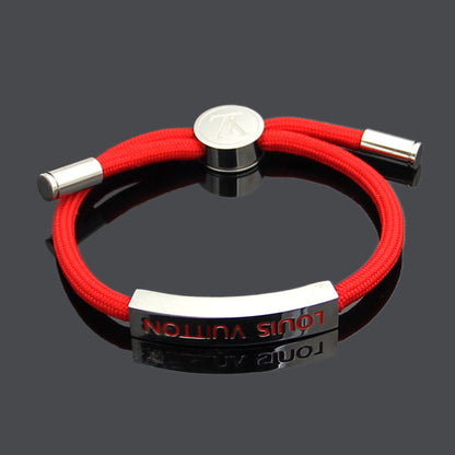 LVB91 Fashionable red rope stainless steel lock Bracelet   Jewelry