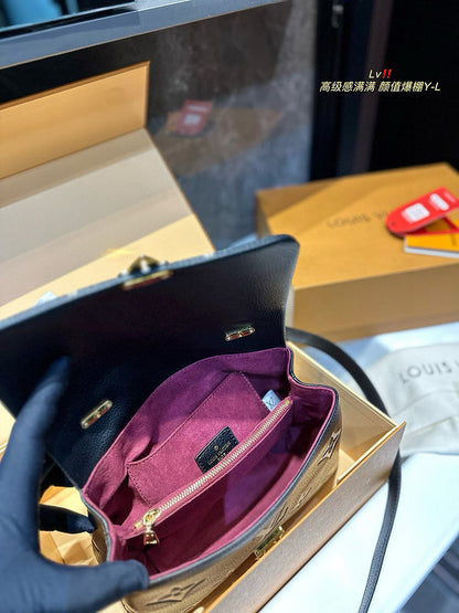 ALP14 Leather Bag 24-16-9CM Handbag With box