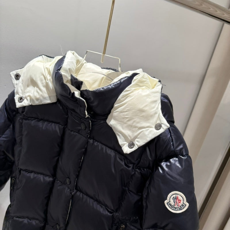 043027   Children's checkered short color blocked short down jacket, thickened children's  kids  clothing