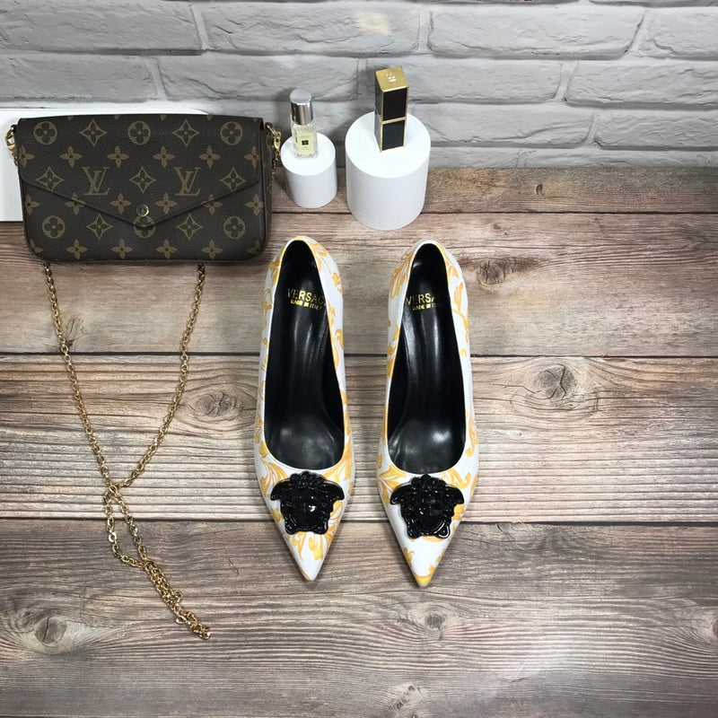 MVS7 Leather shoes women 7.0CM heel with all packaging