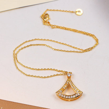 BVN21  Full of rhinestone drop pendant diamond necklace, stylish, simple and versatile clavicle  Jewelry