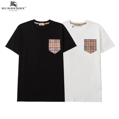 BUC10  Men's and women's plaid T-shirt, elegant atmosphere