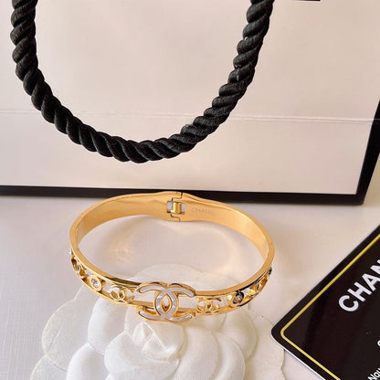 CS081 Bracelet 316L steel plating gold Jewelry