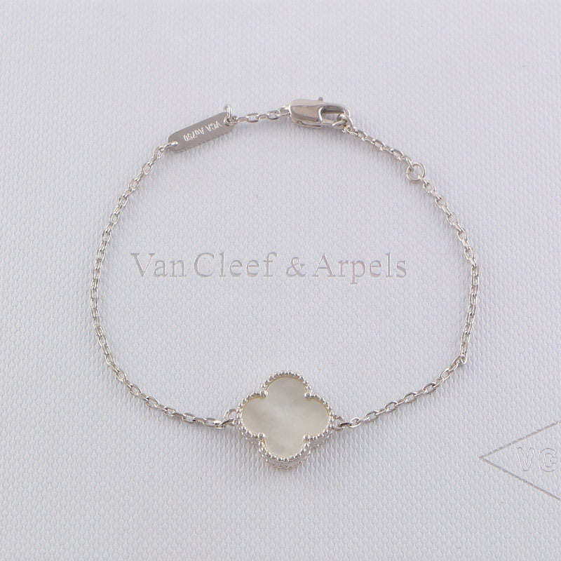 VAB1 4 Clover Bracelet single flower steel braceletabout 17cm+4cm extra   Jewelry