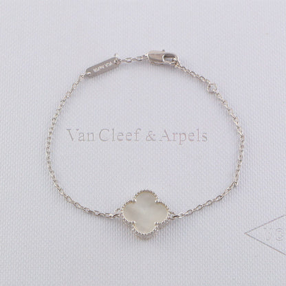 VAB1 4 Clover Bracelet single flower steel braceletabout 17cm+4cm extra   Jewelry