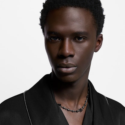 X678 Men's Titanium Steel Necklace Bracelet Set Jewelry