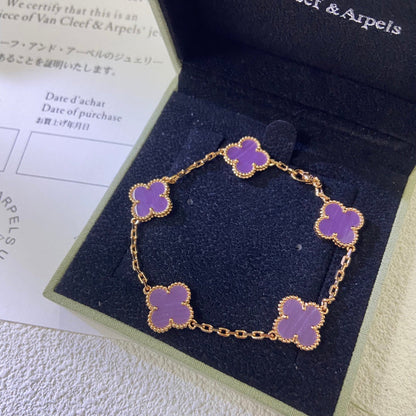 AVSB10   Violet multiflower bracelet jewelry