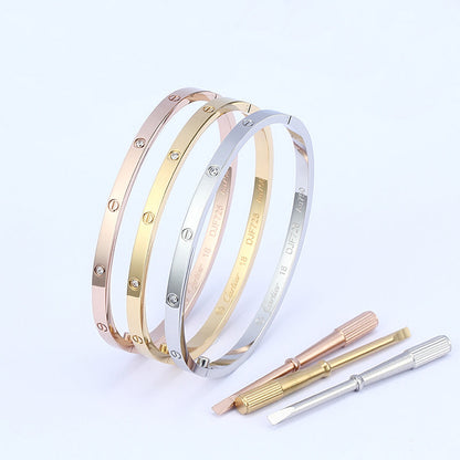 CAB56 Brand bangle LOVE screw bracelet with screwdriver classic bangle  Jewelry