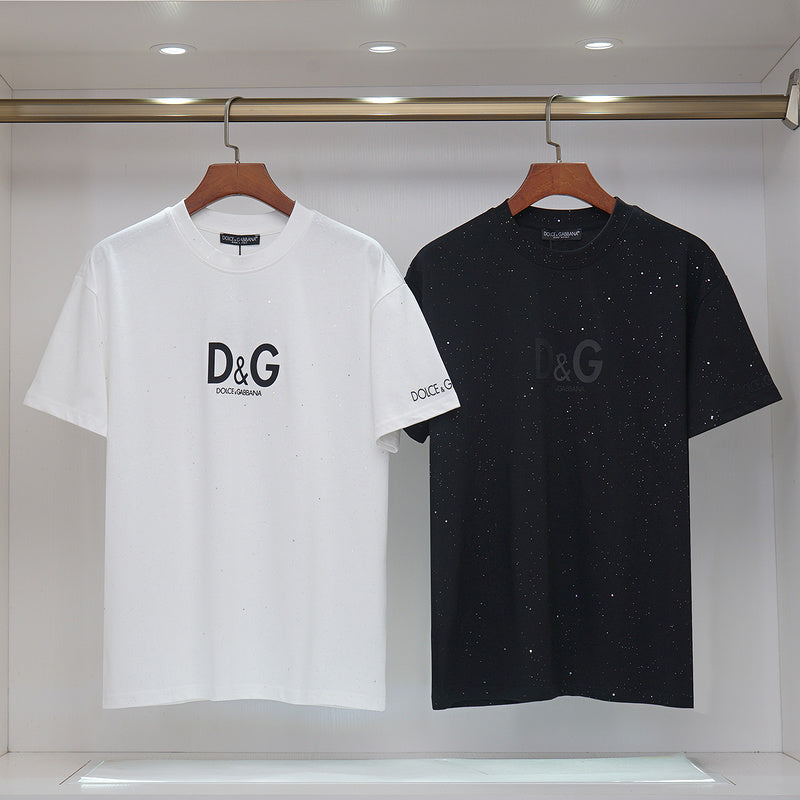 DGC02  New  Men's and women's letter embroidery short-sleeved T-shirt clothing