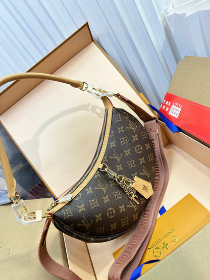 MLP01   Women's new fashion 22x9x33cm moon bag