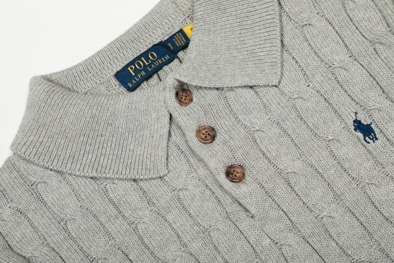 LFC5 New men's and women's spring and autumn collared sweaters, sweater base clothes