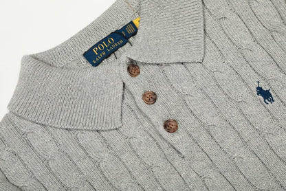 LFC5 New men's and women's spring and autumn collared sweaters, sweater base clothes