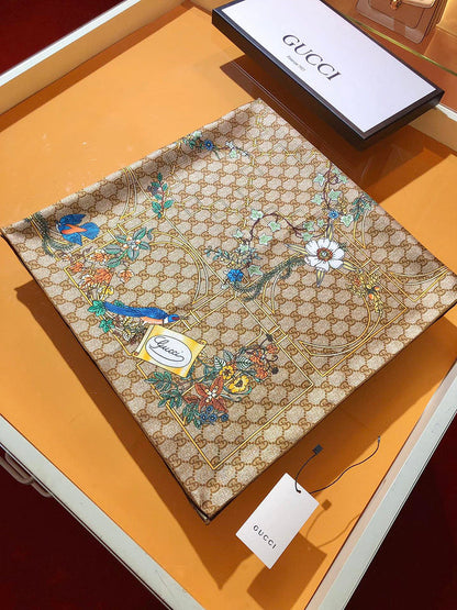 XGC14 Silk satin 90-90CM Scarf