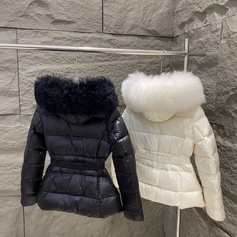 042054  Women's down jacket with fur collar