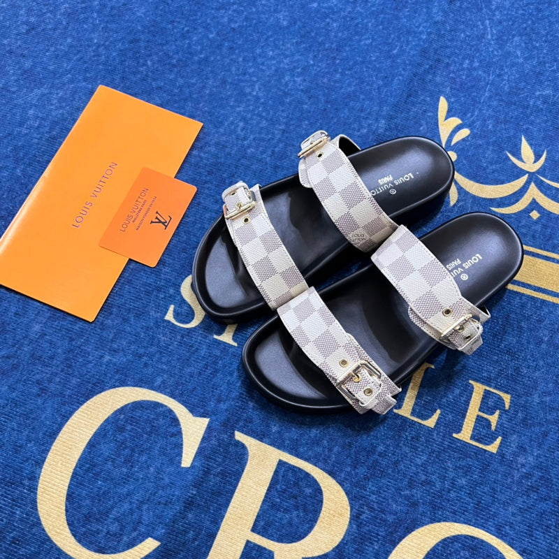 MJLS08 Women slipper Leather Shoes 35-42 with box