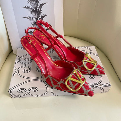 MJVS5 Leather Women 4/6/8/10CM Heel shoes 35-41 With box