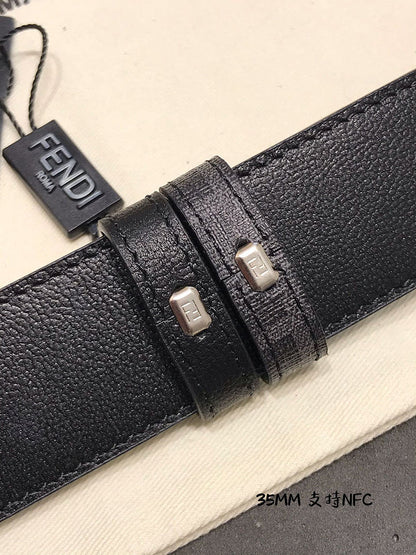 FBL15 Real leather 3.5CM 95-125CM Belt with all packing