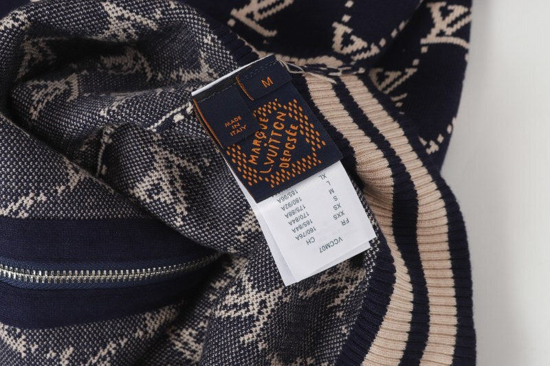 LVC032 New men's and women's high-quality knitted sweaters, jacquard sweaters, baseball jackets, retro American sports style clothing